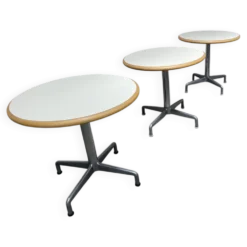 Trois tables bistrot Pierretti pour Castelli 1970