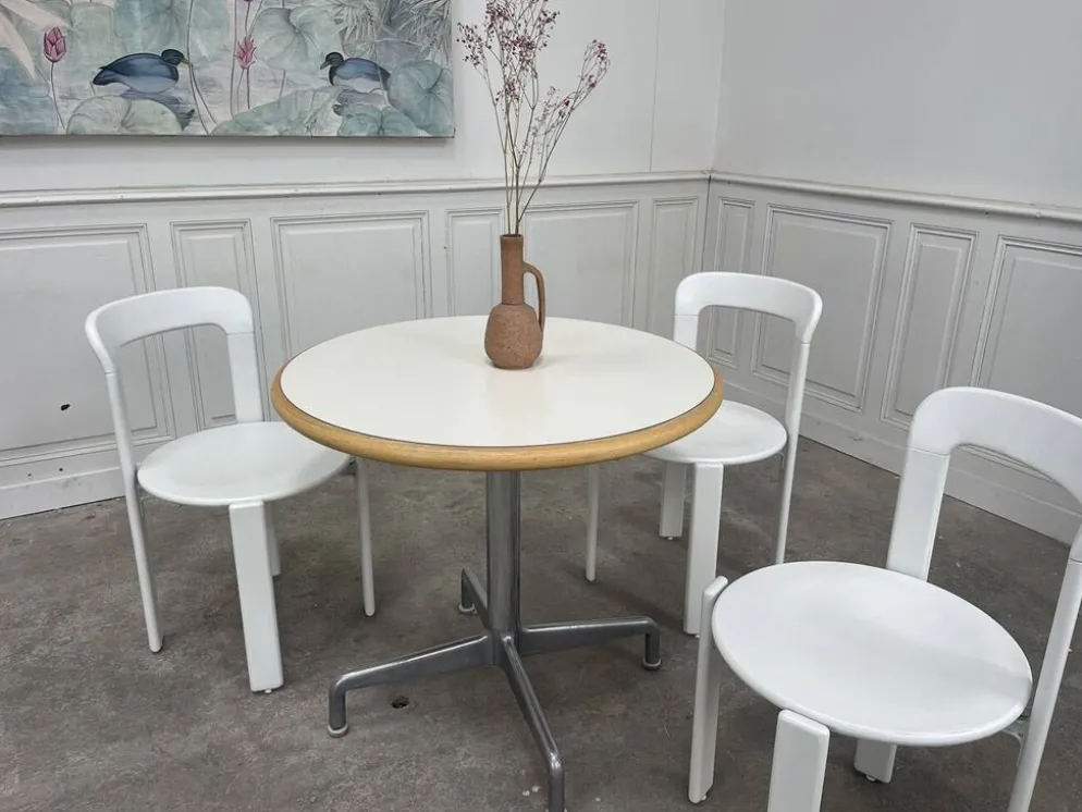 Trois tables bistrot Pierretti pour Castelli 1970