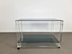 Trolley en lucite et verre fumé | Années 1970