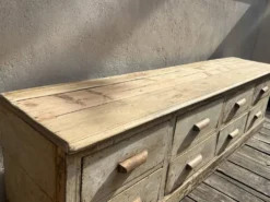Très beau meuble de métier de magasin ancien avec 8 tiroirs