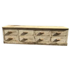 Très beau meuble de métier de magasin ancien avec 8 tiroirs