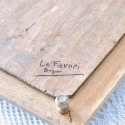 Très grand dessous de plat terre de fer XIXe Le Favori oiseau