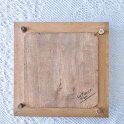 Très grand dessous de plat terre de fer XIXe Le Favori oiseau