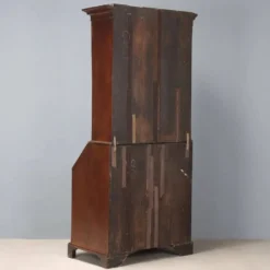 Trumeau ancien en acajou et cuir, Royaume-Uni, XIXe siècle