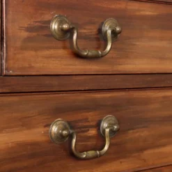 Trumeau ancien en acajou et cuir, Royaume-Uni, XIXe siècle