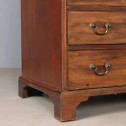Trumeau ancien en acajou et cuir, Royaume-Uni, XIXe siècle