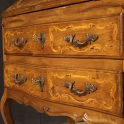 Trumeau italien en bois marqueté dans le style Louis XV