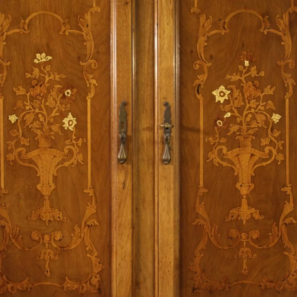 Trumeau italien en bois marqueté dans le style Louis XV