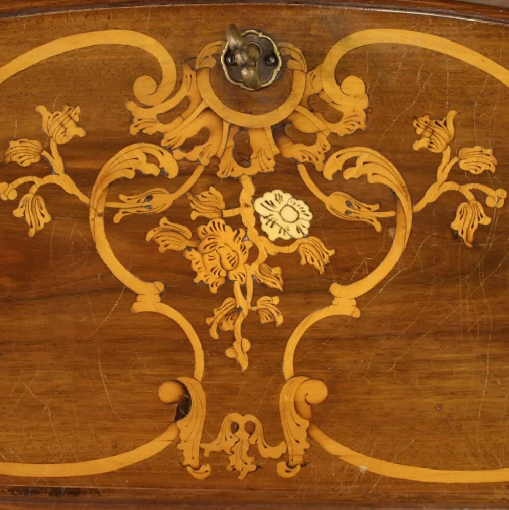 Trumeau italien en bois marqueté dans le style Louis XV