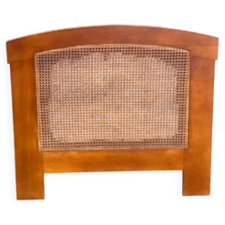 Tête de lit bois massif et cannage 92cm