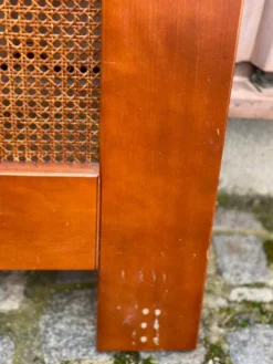 Tête de lit bois massif et cannage 92cm
