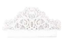 Tête de lit de style Rocaille en bois sculpté et laqué, circa 1900