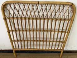 Tête de lit en bambou et rotin vintage