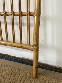 Tête de lit en bambou et rotin vintage