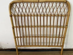 Tête de lit en bambou et rotin vintage