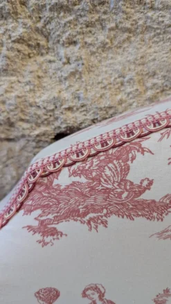 Tête de lit en toile de jouy