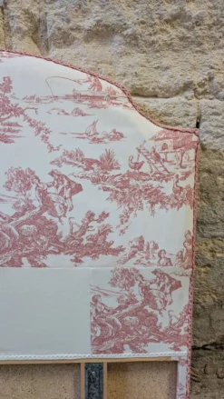 Tête de lit en toile de jouy