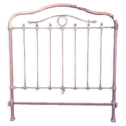 Tête de lit Napoléon III en fer et laiton L127xH139