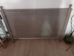 Tête de lit 160 teck peint en gris