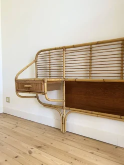 Tête de lit vintage en rotin