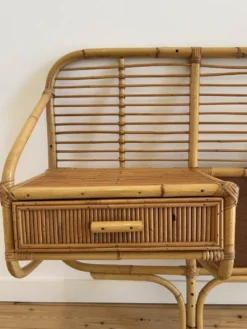Tête de lit vintage en rotin