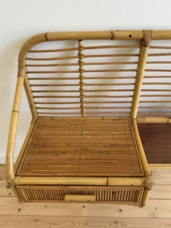 Tête de lit vintage en rotin