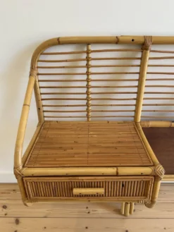 Tête de lit vintage en rotin