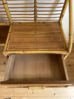 Tête de lit vintage en rotin