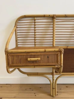 Tête de lit vintage en rotin