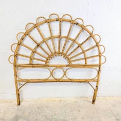 Tête de lit vintage en rotin
