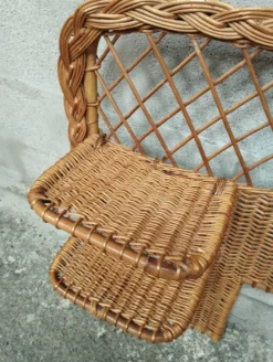 Tête de lit vintage en rotin années 50