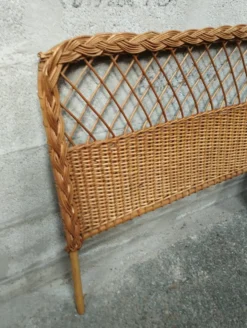 Tête de lit vintage en rotin années 50