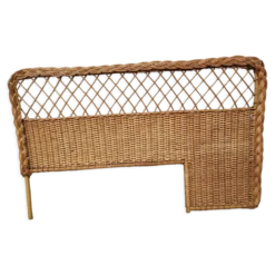 Tête de lit vintage en rotin années 50