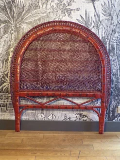 Tête de lit vintage en rotin l=110cm