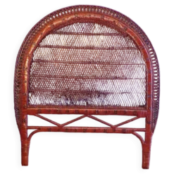Tête de lit vintage en rotin l=110cm