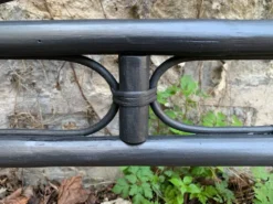 Tête de lit vintage en rotin noir 142cm