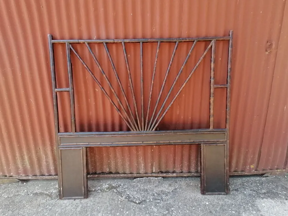 Tête de lit vintage en rotin 2 places 155 x 140 cm