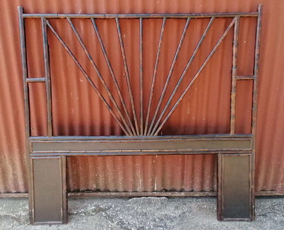 Tête de lit vintage en rotin 2 places 155 x 140 cm