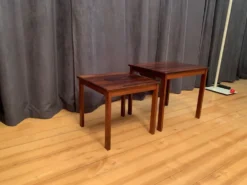 Une paire de tables d’appoint en palissandre Kvalitet Form Funktion Danemark années 1960