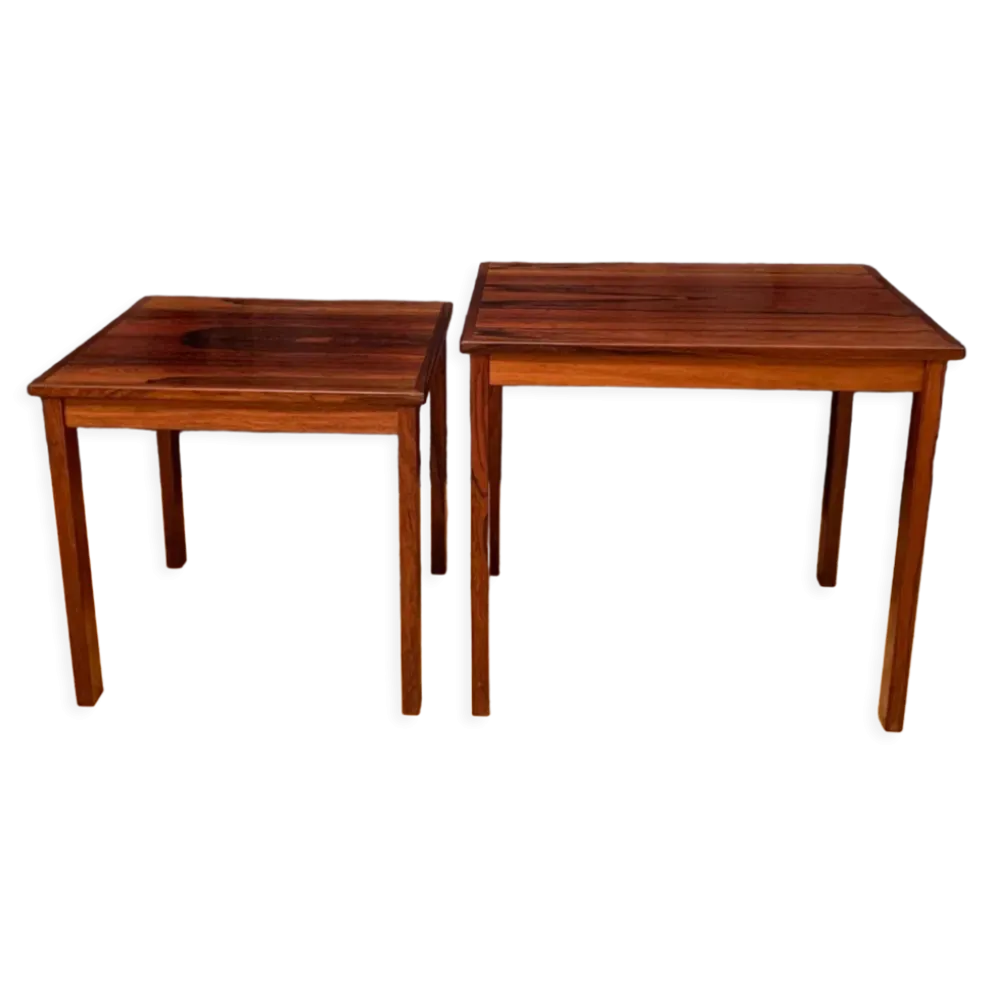 Une paire de tables d’appoint en palissandre Kvalitet Form Funktion Danemark années 1960