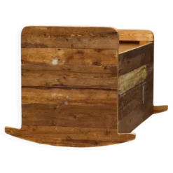 Unique rocking coat rack made from reclaimed wood by Piet Hein Eek.