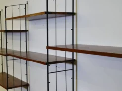Unité de rangement modulable en teck de style mid-century, ensemble de 12, années 1960