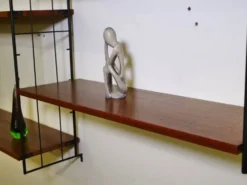 Unité de rangement modulable en teck de style mid-century, ensemble de 12, années 1960