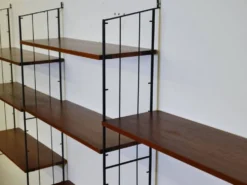 Unité de rangement modulable en teck de style mid-century, ensemble de 12, années 1960