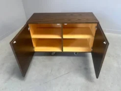 Unité murale / buffet en bois wenge des années 1960
