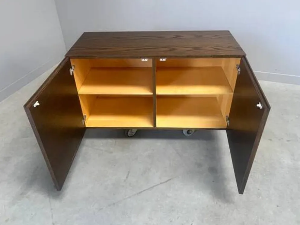 Unité murale / buffet en bois wenge des années 1960