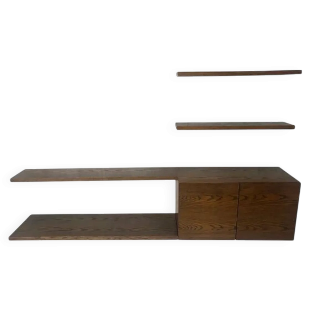 Unité murale / buffet en bois wenge des années 1960