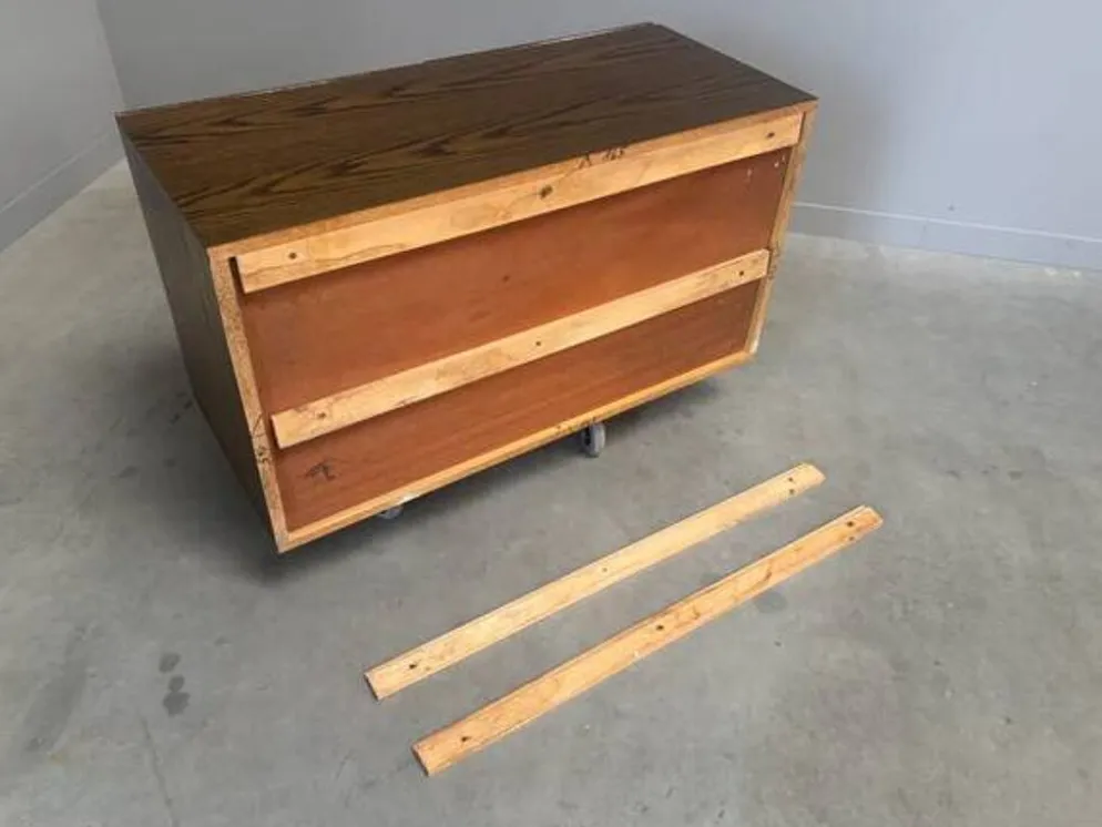 Unité murale / buffet en bois wenge des années 1960