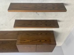Unité murale / buffet en bois wenge des années 1960