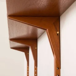 Unité murale en teck à 3 baies Hansen et Guldborg, Danemark, années 1960.